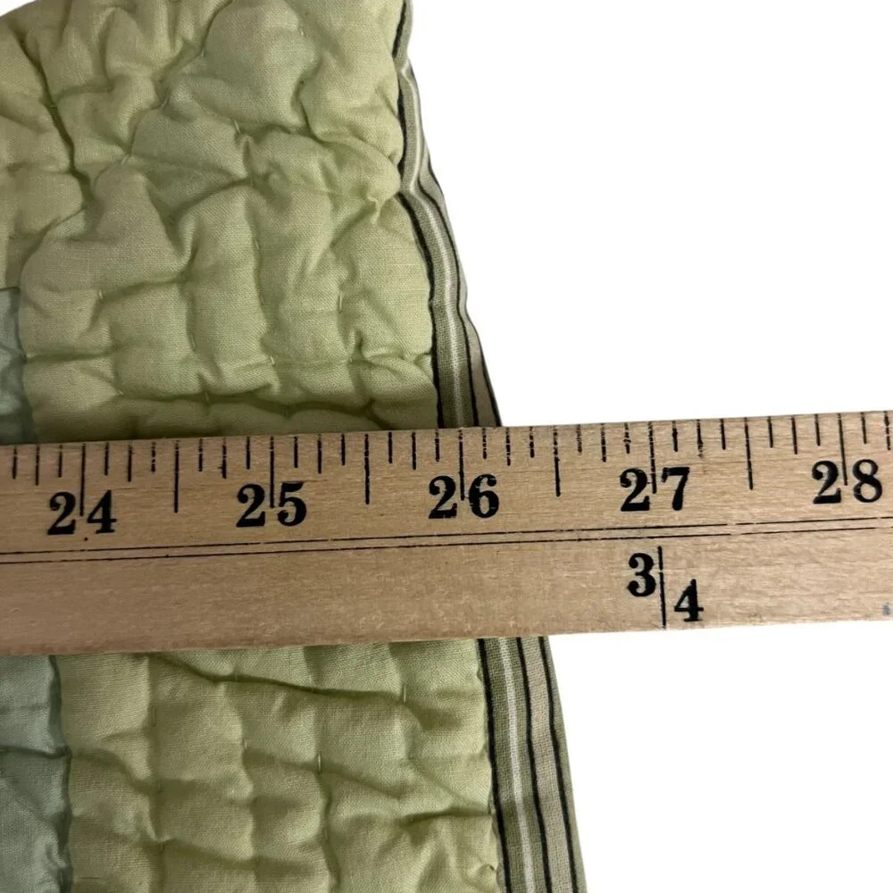 Eddie Bauer Quilted Cotton Rustic Pillow‎ Sham Green Striped & Patterned Accent